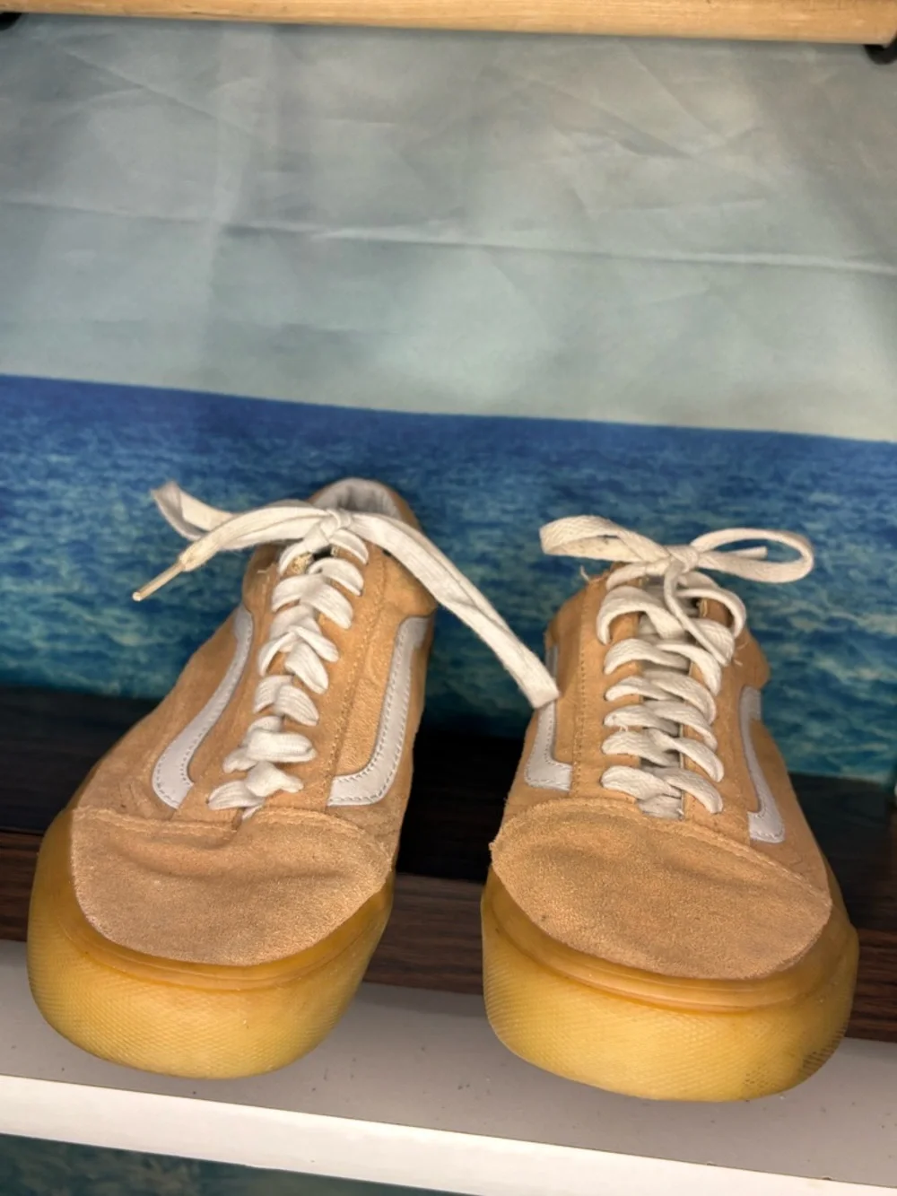 Vans Old Skool Suede Sneaker in Peach